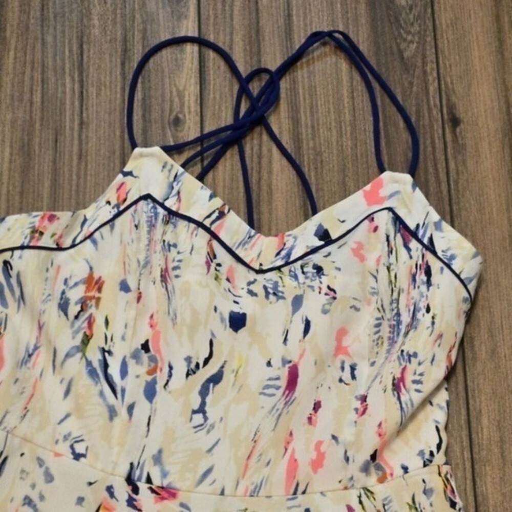 Under Skies NWOT Abstract Print Dress Spaghetti Straps‎ A Line Dress Small